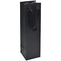 Black Wine Bag for Wine Bottle Whiskey/Spirits, Reusable Bag, Laminated for Extra Strength. (10 Pack)