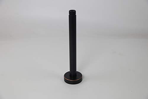 Weirun Bathroom 1/2 NPT All Brass 8-Inch Round Straight Shower Arm for Fixed Shower Head with Flange Ceiling Mount,Oil Rubbed Bronze