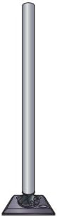 48 in. Gray Gorilla Post with Fixed Base