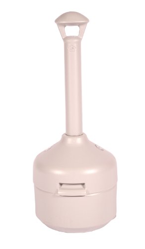 UltraTech 1533 Polyethylene Classic Cigarette Ultra-Smoke Stop Receptacle, 14" Diameter x 41" Height, Gray