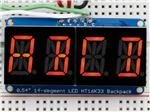 Display Development Tools Quad Alphanumeric Display - Red 0.54 Digits w/ I2C Backpack (1 piece)