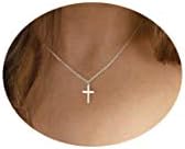 Tasiso Gold/Silver Tiny Cross Pendant Necklace for Women,14K Plated Sideways Cross Faith Necklace Simple Jewelry Gift for Girl Men Son Boy Tasiso Gold/Silver Tiny Cross Pendant Necklace for Women,14K Plated Sideways Cross Faith Necklace Simple Jewelry Gift for Girl Men Son Boy