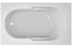 Jacuzzi SIGNATURE Acrylic Drop-In Bathtub, Soaking Sanctuary, Slip Resistant, Universal Drain Placement, 60" (L) x 36" (W), Rectangle, White