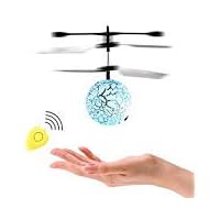 DAYANCube RC Flying Ball for Kids, RC Toys Infrared Induction Helicopter Ball with Shinning Led Lights Built-in & Remote Control Toys for Boys & Girls (White)