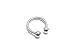 Scrap Metal 23 316L Surgical Steel Circular Barbell Horseshoe 10g 1 inch