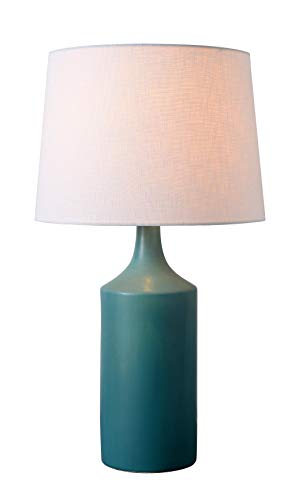 Kenroy Home Crayon Table Lamp, Matte Teal Ceramic Finish