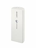 Sony 2800mAh Compact Portable Power Bank Charger - Precharged Lithium Series CP-V3A (1.5A Output) for all USB charging devices - White
