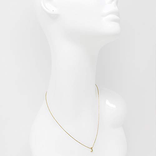 Me Plus Petite Initial Letter Alphabet Pendant Charm Gold Dipped Necklace Gold Silver Rosegold (23 Letters) (J - Gold)