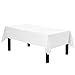 Gee Di Moda Rectangle Tablecloth - 60 x 84 Inch White Table Cloth for 5 Foot Rectangle Table - Heavy Duty Washable Fabric - for 5 Ft Buffet Table, Holiday Party, Dinner, Wedding & Baby Shower