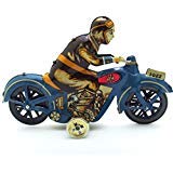 Retro Wind Up I-922 Motorcycle with Driver Clockwork Tin Toy Collectible Gifts