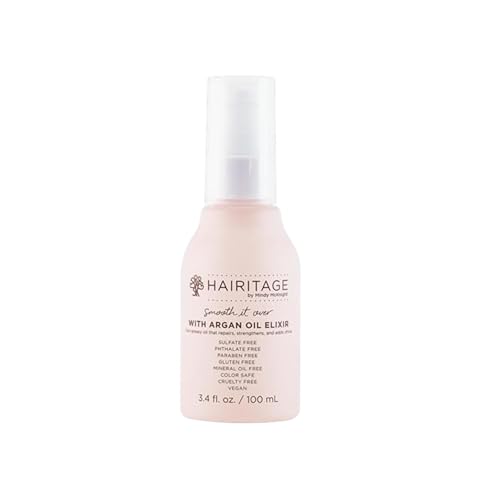Hairitage Argan Oil Hair Oil Spray for Frizzy, Curly + Dry Damaged Hair - Light…