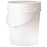 Set of 2 Leaktite 5 Gallon Buckets (White) 90 mil - Great for Storage