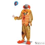 CREEPY ZOMBIE CLOWN LIFESIZE ANIMATED PROP 6FT Halloween Animatronic w/ Sounds MR-124218