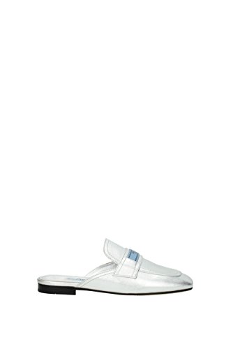 prada silver mules