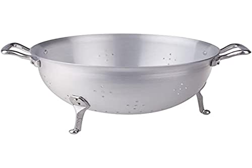 Pentole Agnelli fama1522 Sieb mit 3 Fuesse und 2 Griffe, Aluminium, Silber