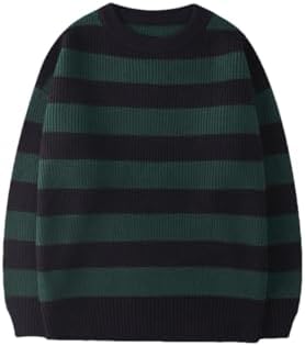 Grunge Striped Sweater Y2K Harajuku Hip Hop Knit Pullover Fairy