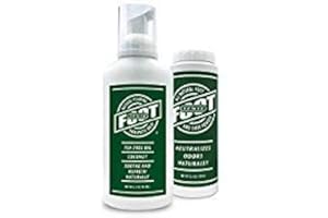 FOOT SENSE Wash and Care Bundle - Natural Therapeutic Wash 6.5 oz and All Natural Foot and Shoe Powder 3.5 oz - Help Fight Foot and Body odor, Jock Itch, Athletes Foot