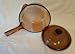 Corning Vision Visions 1 L. Amber Handled Lipped Saucepan with Lid