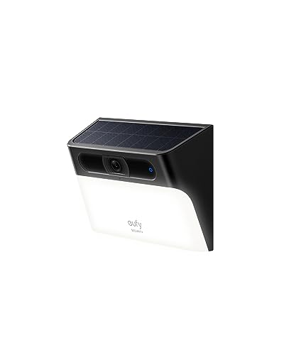 , Cámara Solar con luz de Pared S120, cámara Solar inalámbrica Exterior, cámara 2K, energía inagotable, luz activada por Movimiento, detección IA, IP65 Impermeable, Foco