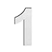 QT Modern House Number - 6 Inch - Brushed Stainless Steel (Number 1 One), Floating Appearance, Easy to install and made of solid 304