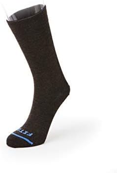 FITS Business – Crew: Comfortable Business Socks for Work, Dress Sock, Breathable Everyday Formal Wool Sock, Chestnut, XL