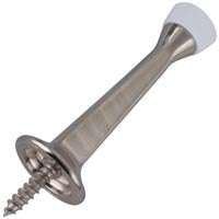 10PK - BRUSHED NICKEL RIDGED 3" DOOR STOP