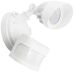 American Lighting LED Panorama Sentry Single Security Flood Light with PIR Motion Sensor, White