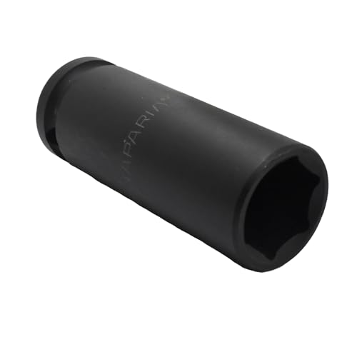 TAPARIA Deep Impact Socket IML 21H, 1/2" (12.7mm) Square drive size, Chrome-Molybdenum Steel for durability and long life, 6 Point Impact Socket for Automobile, Industrial, Construction, Professional 1