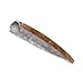 Deejo Ultra-light folding pocket knife with belt clip - Version Juniper 37g - Fine and sharp blade - Art Nouveau motif - Stainless steel - Elegant and modern design