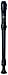 Tribert Promotion Item Alto Recorder, Matte Black Baroque Fingering, 3 Piece