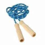 Wood Handle Jump Rope (Colors May Vary) by Constructive Playthings (2-Pack)