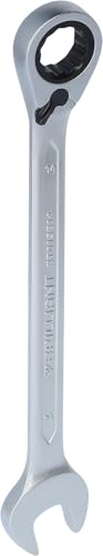 BRILLIANT TOOLS BT013814 Ratchet Ring Spanner 14mm [Powered by KS Tools]