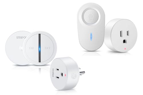 Garbage Disposal Wireless Switch Kit, Remote Control Outlet Plug with 500ft RF Range, 15A/1500W, 4000V Anti-Surge & Compact Design - Smart Light Switch for Disposal Button