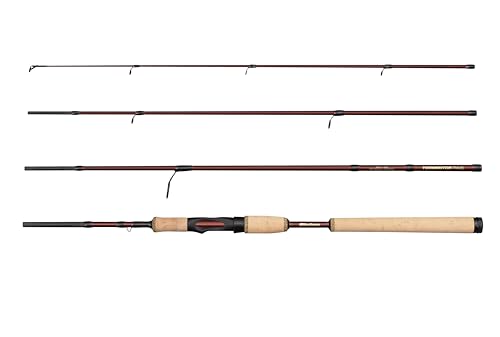Abu Garcia Tormentor2 Reise-Spinnrute, leichte Angelrute mit 24T Carbon Blank, Korkgriff, kompaktes Design für Reisende Angler, Süß- und Salzwasser Ra