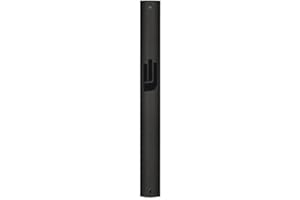 A&S Mezuzot Aluminum Mezuzah Case with Exclusive Modern Shin Design Easy Peel and Stick Judaica Door Mezuza for Parchment Scroll (Black, 7 Inches)