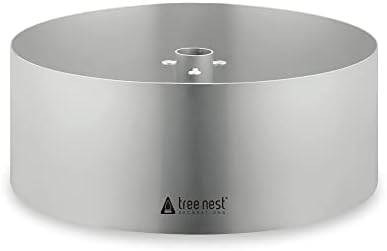 Tree Stands - Tree Nest Christmas Tree Stand for 10ft Artificial Trees Christmas Base Holder fits Big Fake Tree Stable for Xmas Tree Tube (Silver)