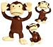 100 Monkey Figures Tiny Plastic Monkey Figures * Bulk Bag 100 Party Favors