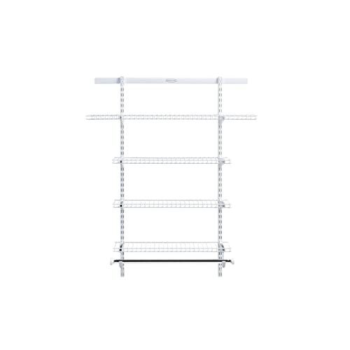 Rubbermaid Configurations Deluxe Closet Kit, White, 36 Ft., Wire