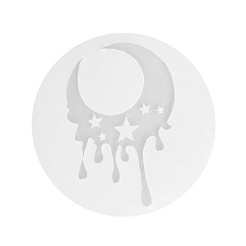 Ruzida 3D Turtle Moon DIY Crystal Cabochon Gem Silicone Mold Tool for Resin Pendant Jewelry Cake Making Decoration