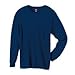 Hanes TAGLESS Long-Sleeve T-Shirt,Navy,Medium