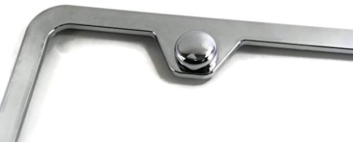 Air Force Retired Slim ABS Plastic License Plate Tag Frame Mirror Chrome Cap (Certified Refurbished)