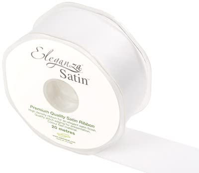 Eleganza Premium Quality Ribbon, Satin, White, 11 x 11 x 4 cm — image 1