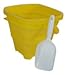 Packable Pails. Collapsible Bucket with Shovel- Perfect for Travel in Sunhine Yellow (By AquaVault)