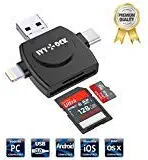 SDHC SDXC & Micro SD Card Reader - IVYOCK Memory Card Camera Reader Adapter for iPhone X/iPad/Galaxy S8/Android/PC/MacBook with Lightning,Micro USB,USB Type C,USB 3.0 Connector Trail Camera Viewer