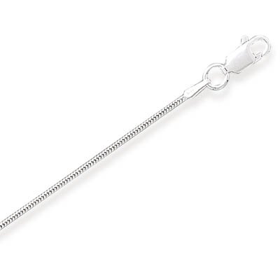 20â€ 1mm Silver Plated Snake Chain Necklace - Italian Style High Polish