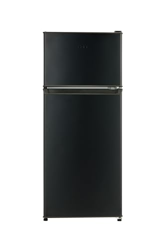 ハイアール(Haier) 冷蔵庫 120L 幅45.2cm 直冷式 2ドア 右開き スリム 上段冷凍室 耐熱天板 ブラック JR-HS12A(K)
