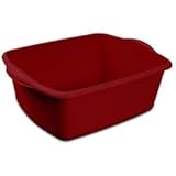 12 Quart Sterlite Red Dishpan Basin, Multi-purpose, 15 3/4