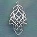 Celtic Leaf Pattern Charm/pendant Sterling Jewelry