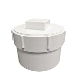 Fitvell PVC Sewer Cleanout Adapter with Plug Pipe