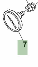 John Deere Original Equipment Pressure Gauge #AE48078